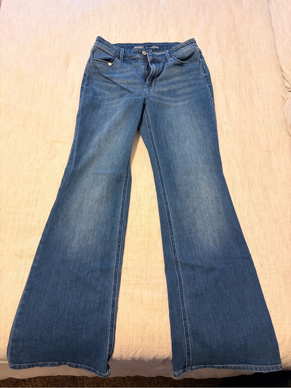 Old Navy Dark Blue Wide-Leg Flare Jeans